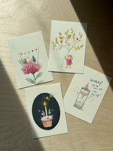 Afbeelding in Gallery-weergave laden, Pakketje van 4 feestkaartjes