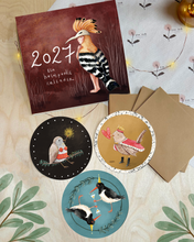 Afbeelding in Gallery-weergave laden, EARLYBIRDSKORTING: 3 ronde winterkaartjes en kalender 2027
