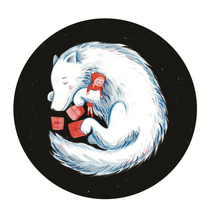 Afbeelding in Gallery-weergave laden, Postkaart Witte wolf
