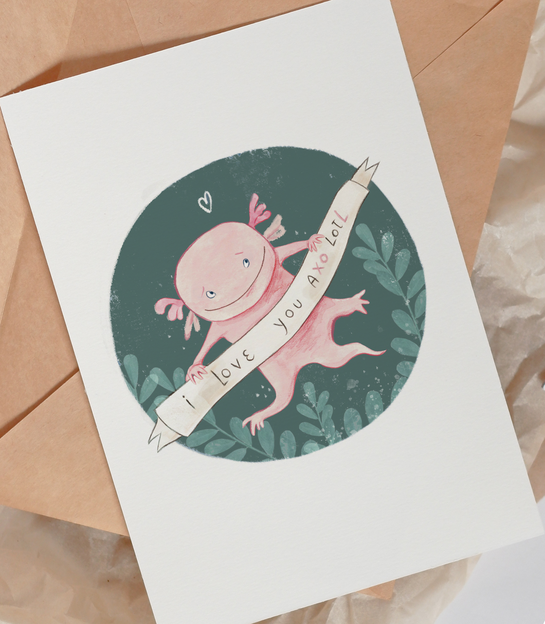 Postkaart Axolotl