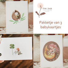 Afbeelding in Gallery-weergave laden, Pakketje van 3 postkaartjes &#39;Welcome baby&#39;
