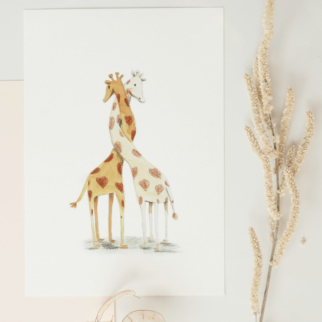 Postkaart Giraf