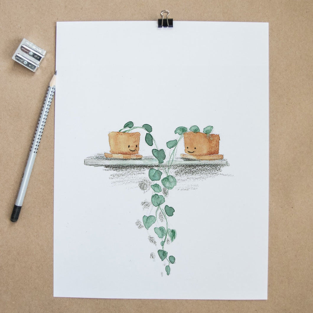 Postkaart Verbindende plantjes