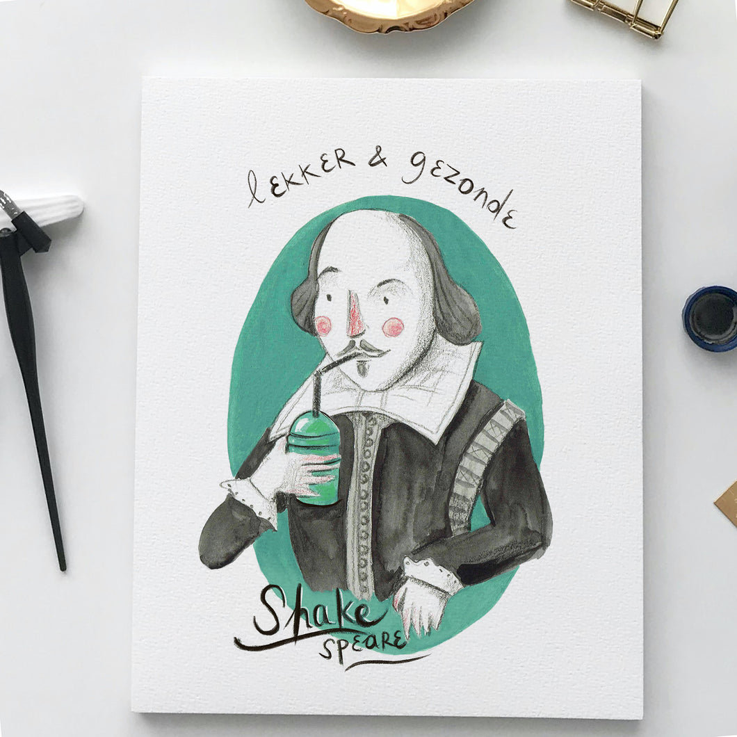 Postkaart Lekker en gezonde Shakespeare
